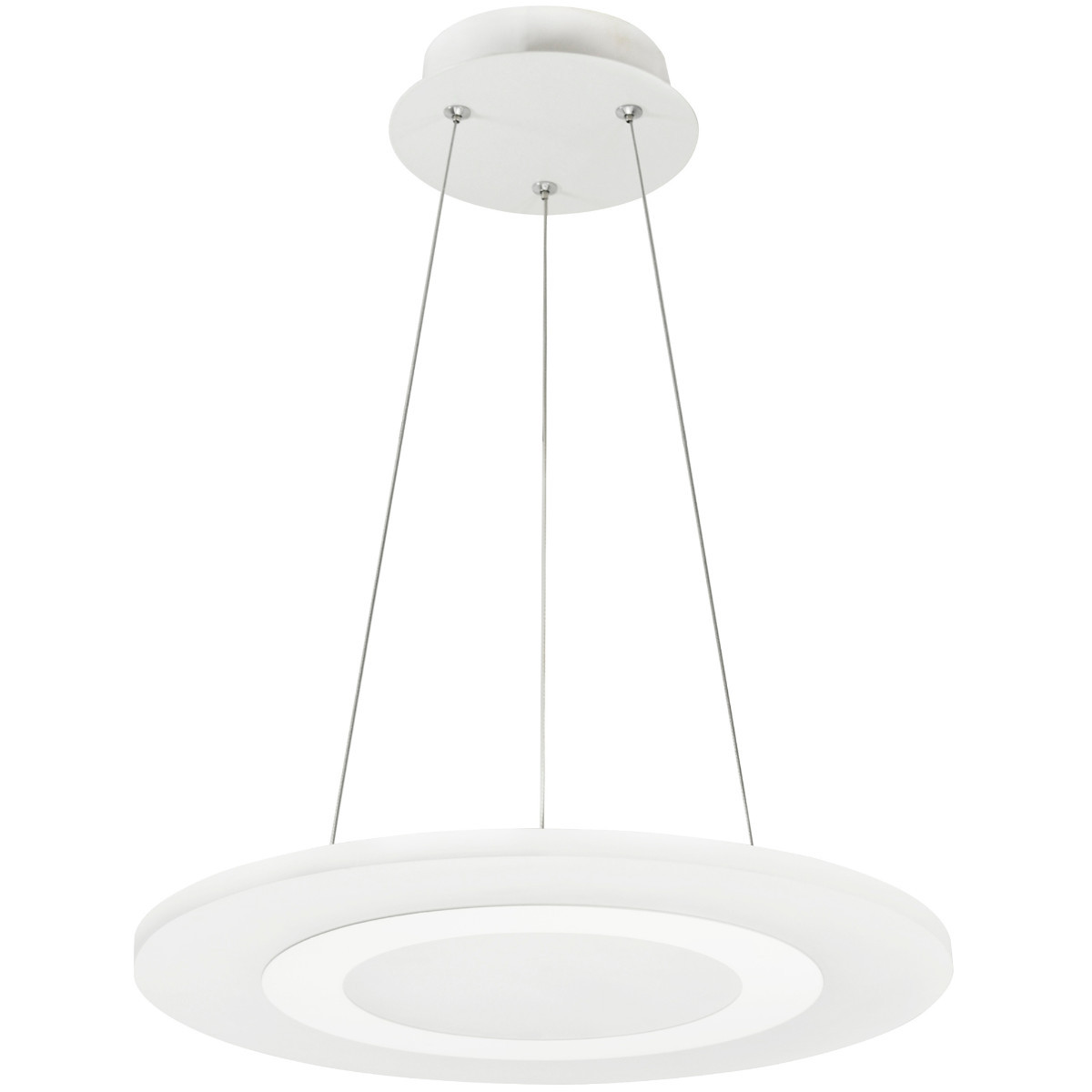 Lampa wisząca MIKELIbiała LED 1x17W Neutralna biel 1100lm Polux