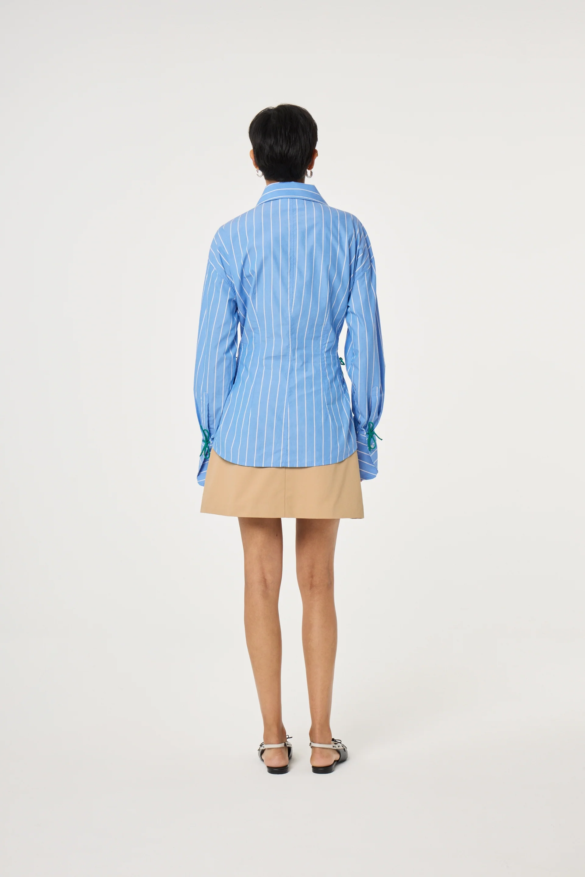 Indra Blouse | Marina Blue/Cosy White