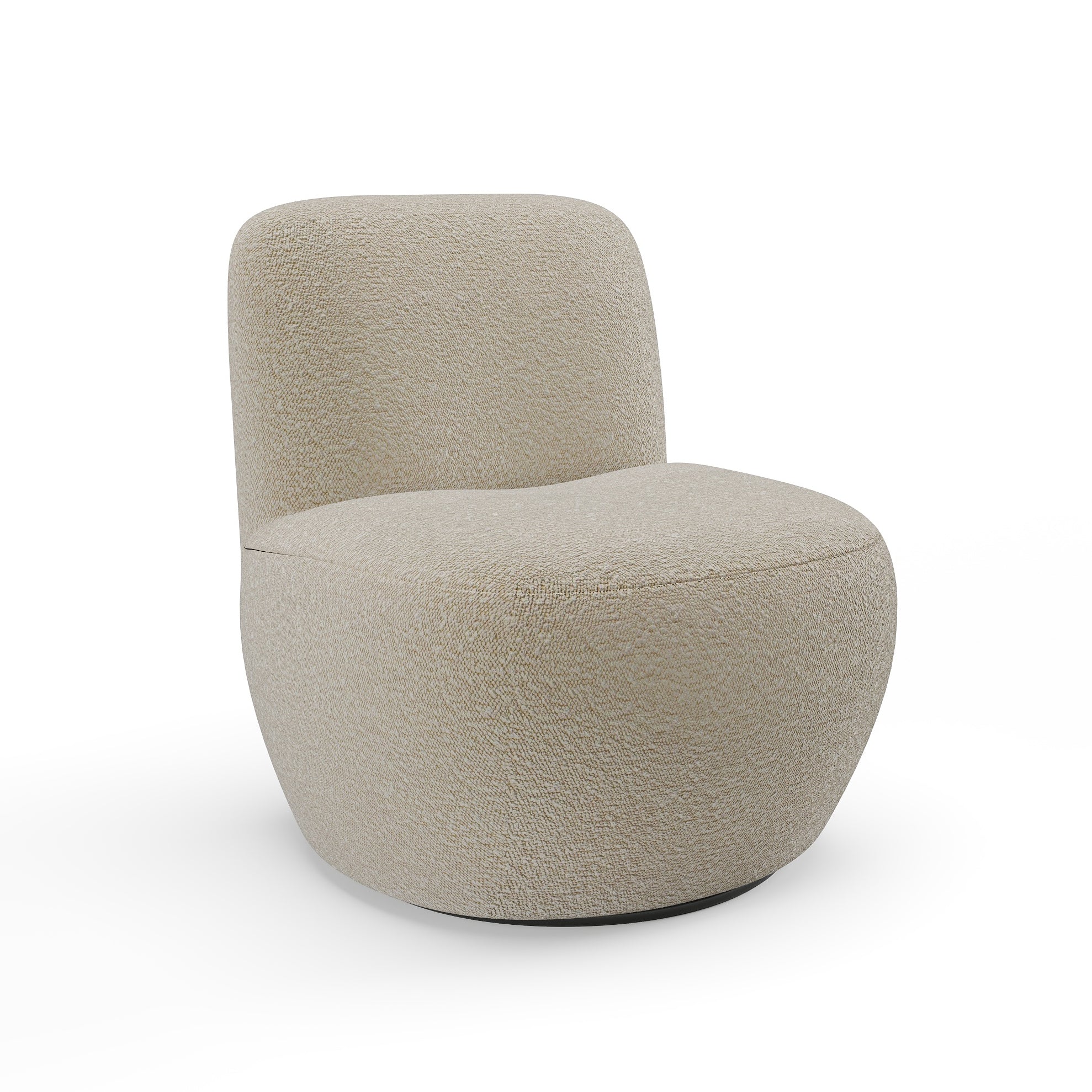 Sia Home - Draaibare fauteuil JENA - bouclette stof mol 64cm