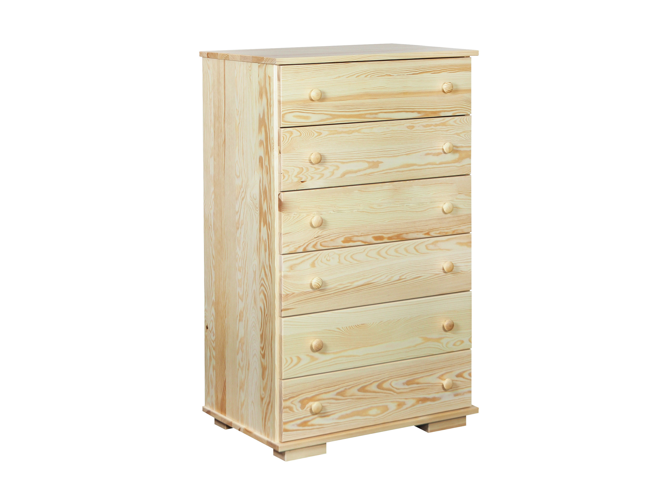Komoda szafka 75 cm drewniana 6 szuflad Modern VI, sosnowa