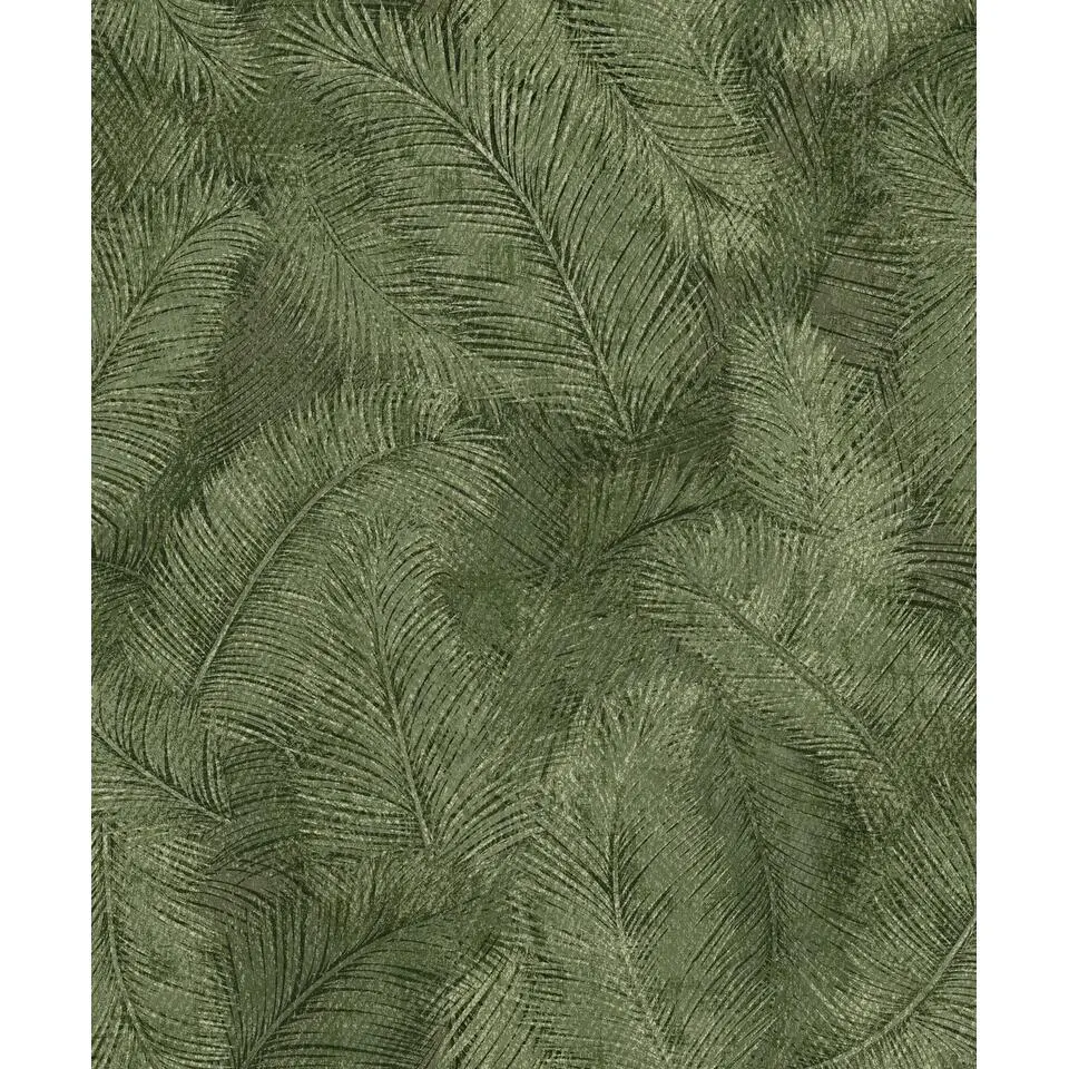 Dutch Wallcoverings Vliesbehang Arcadia happy leaf - groen - 10,05m x 53cm