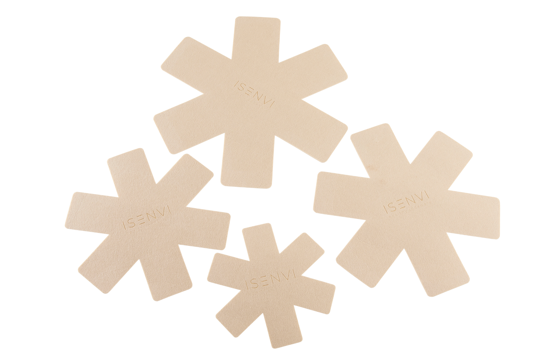 Hunter pannenbeschermers - set 4 stuks - beige