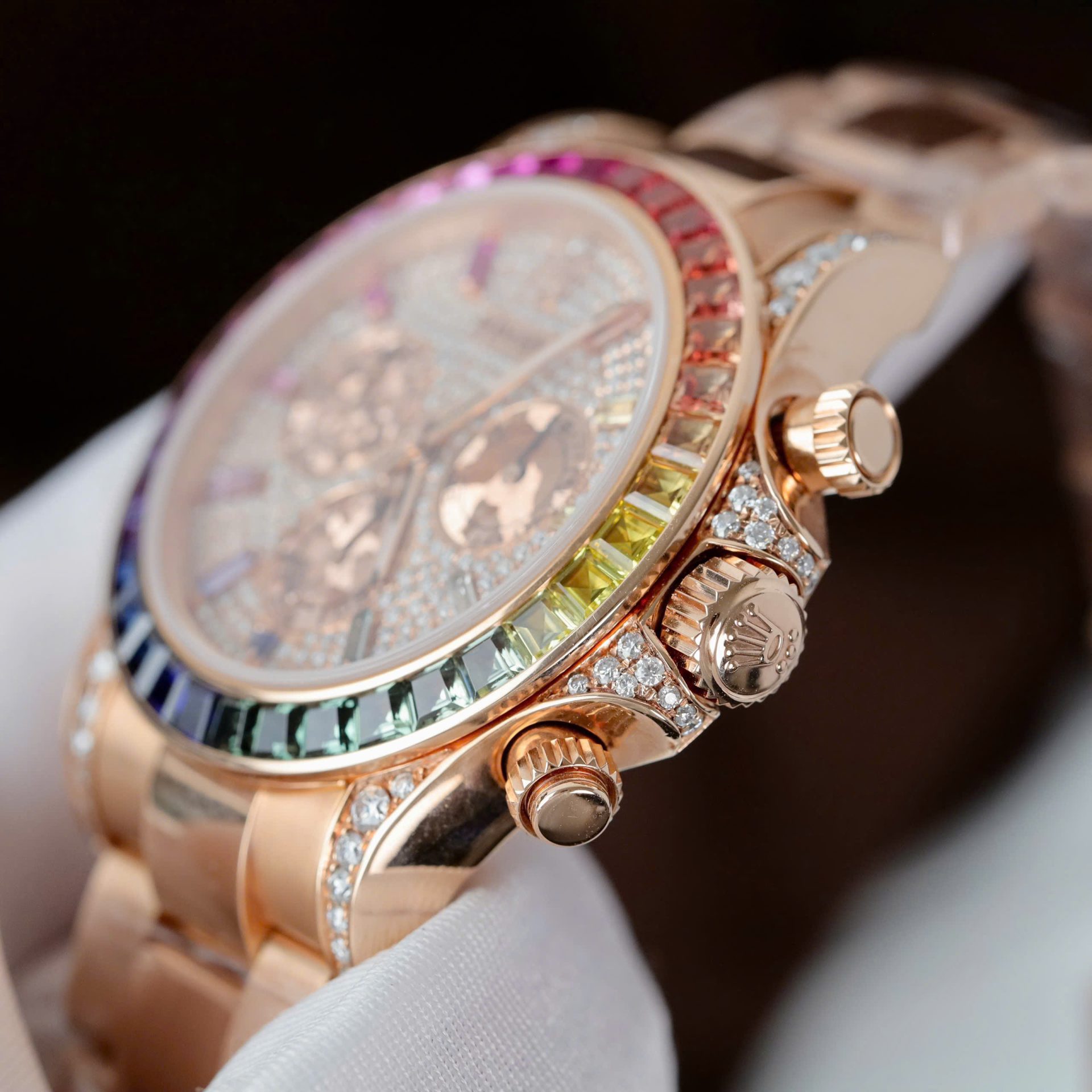 Rolex Daytona 116595 Rainbow RG Plated Diamond Dial 40mm Oyster Super Clone