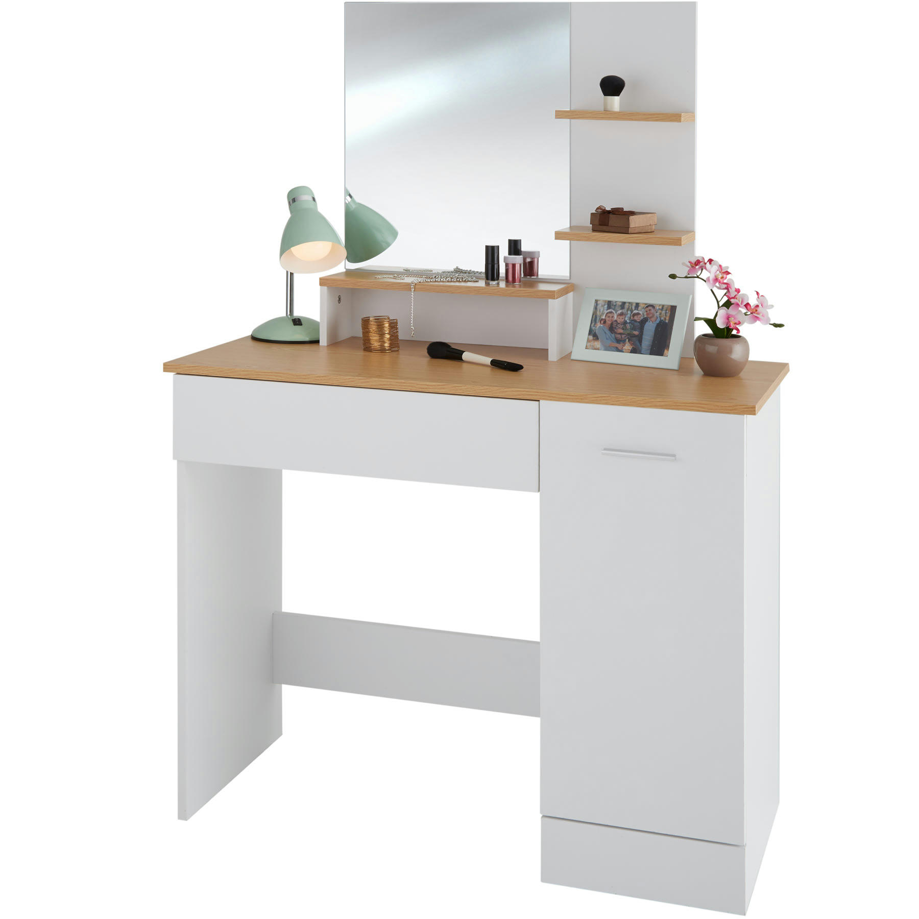 - Coiffeuse Table de maquillage au look moderne blanc