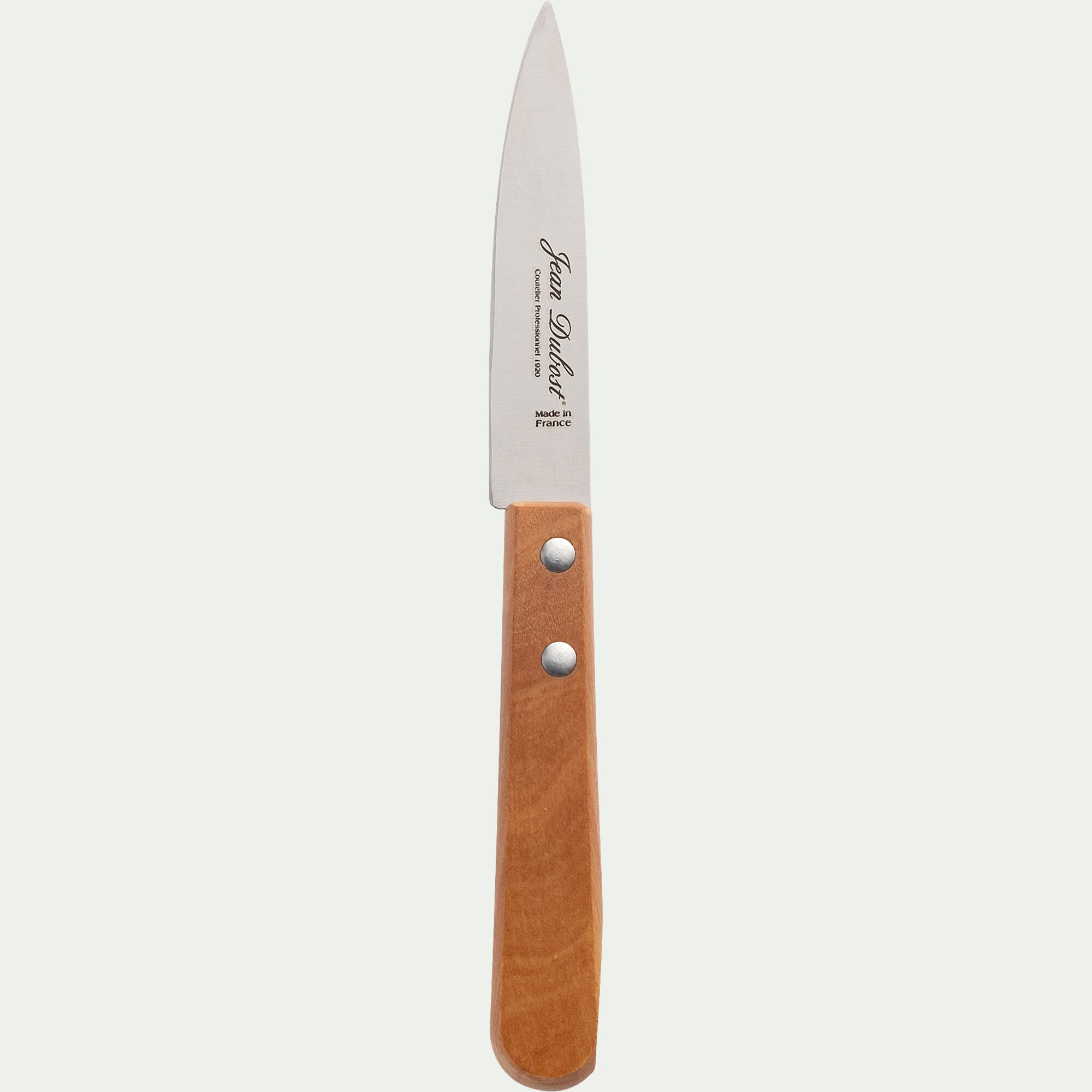 TRADITION - Couteau office en inox et bois d'olivier 18cm - naturel