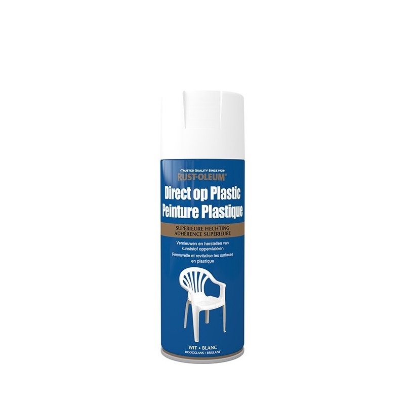 Aérosol peinture plastique blanc brillant 0,4 L