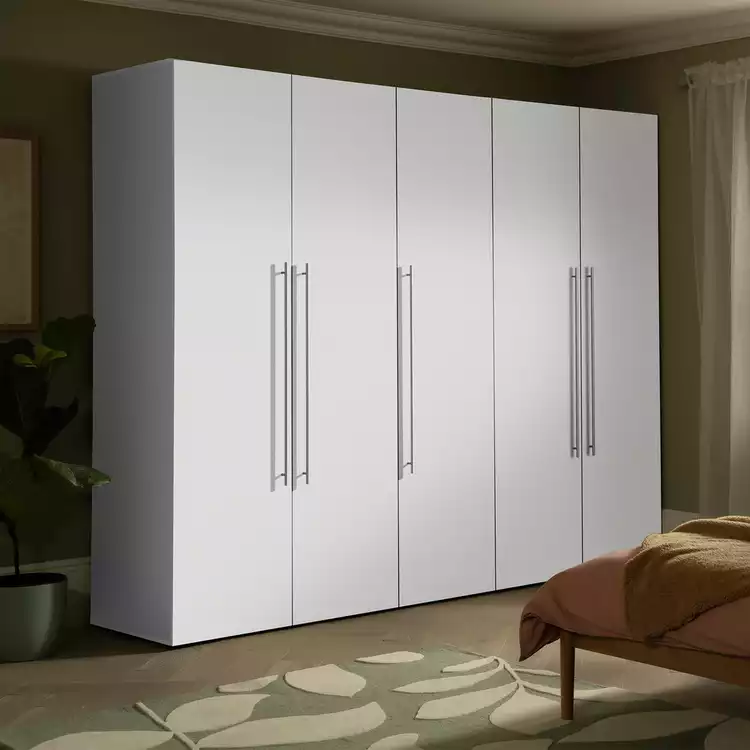 Habitat Atlas 5 Door Wardrobe - White