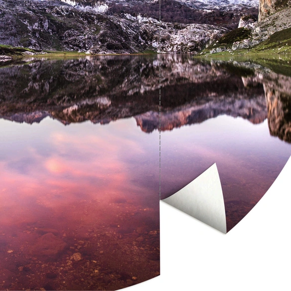 Vliestapete »Runde Vliestapete«, Cuadrado Landschaft Los Lagos, mehrfarbig, matt