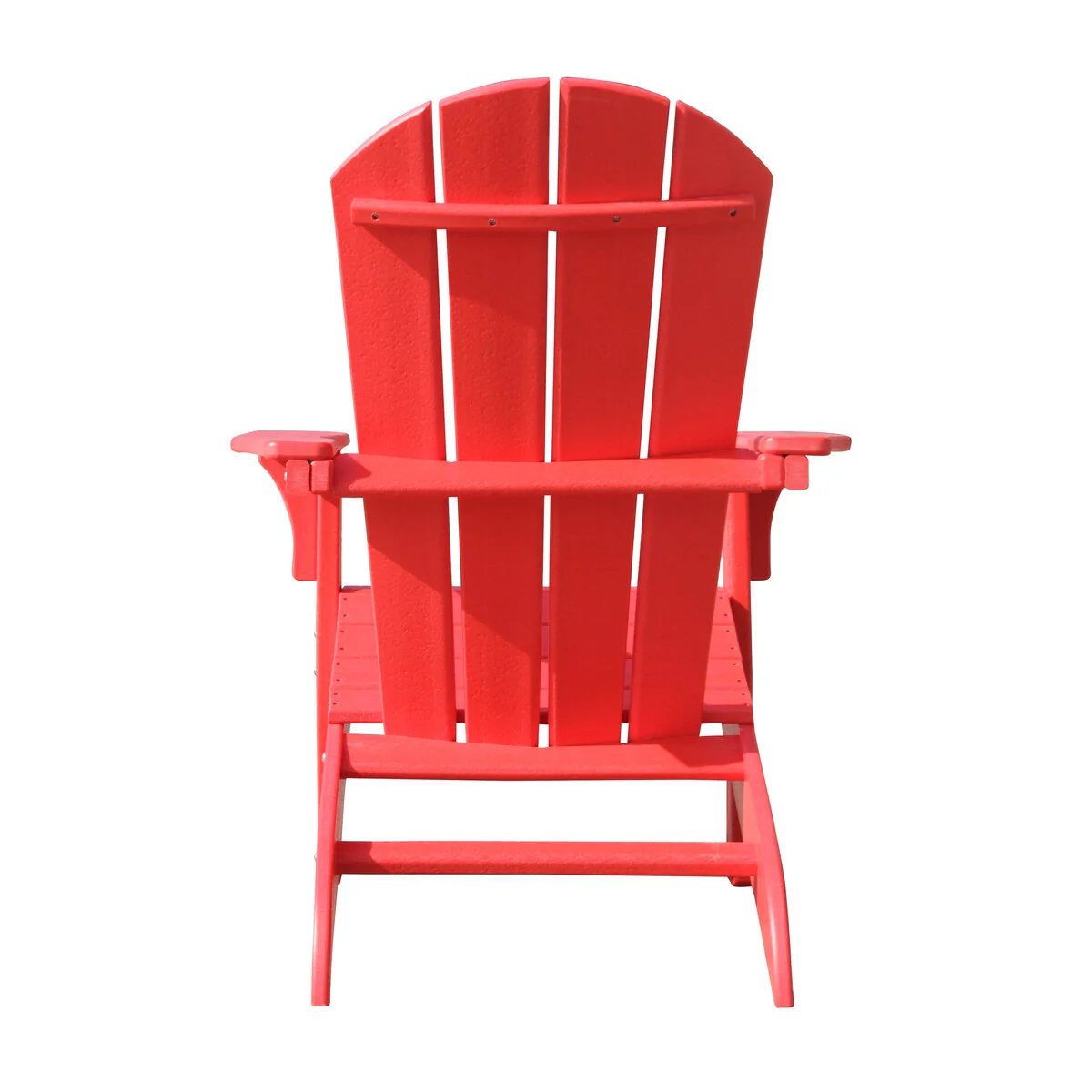 Aurora Decor Red Classical Plastic Outdoor Patio Adirondack Chair