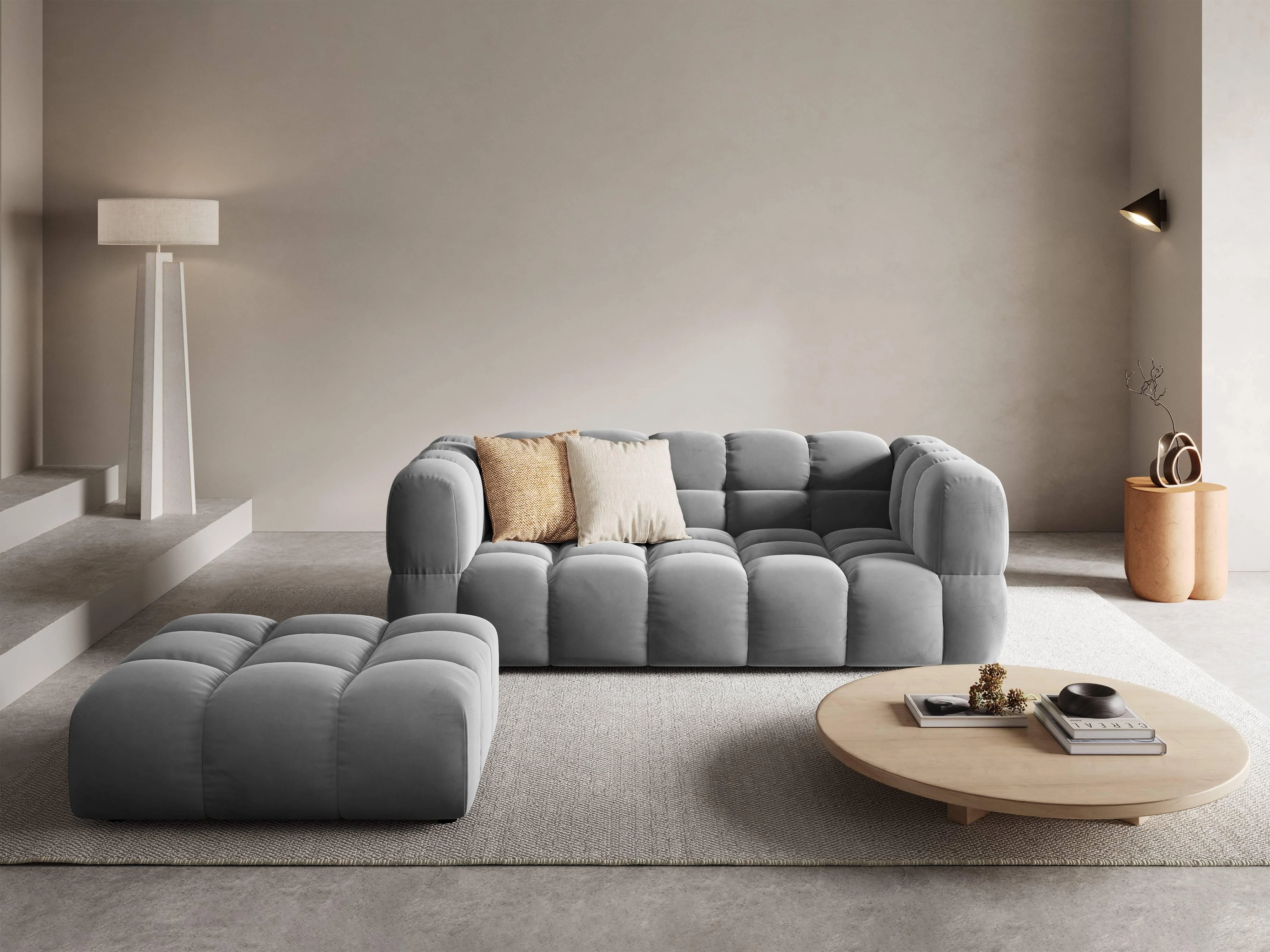 Hocker Sky velvet
