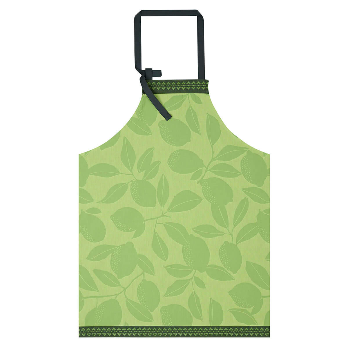 SOUS LES CITRONNIERS - Tablier en coton vert 90 x 96