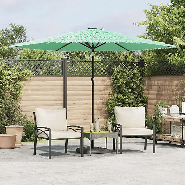 Parasol de jardin avec mât en acier vert 288x288x225 cm vidaXL