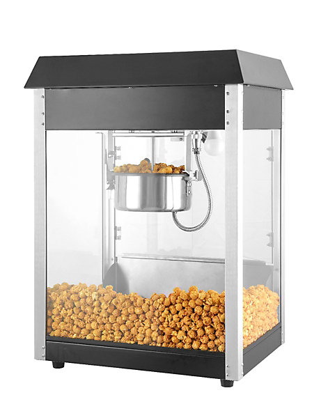 Machine à Pop-Corn Professionnelle - 560x420x(H)770 mm - Hendi - Noir - l56- L0.1- P42- h76- Aluminium