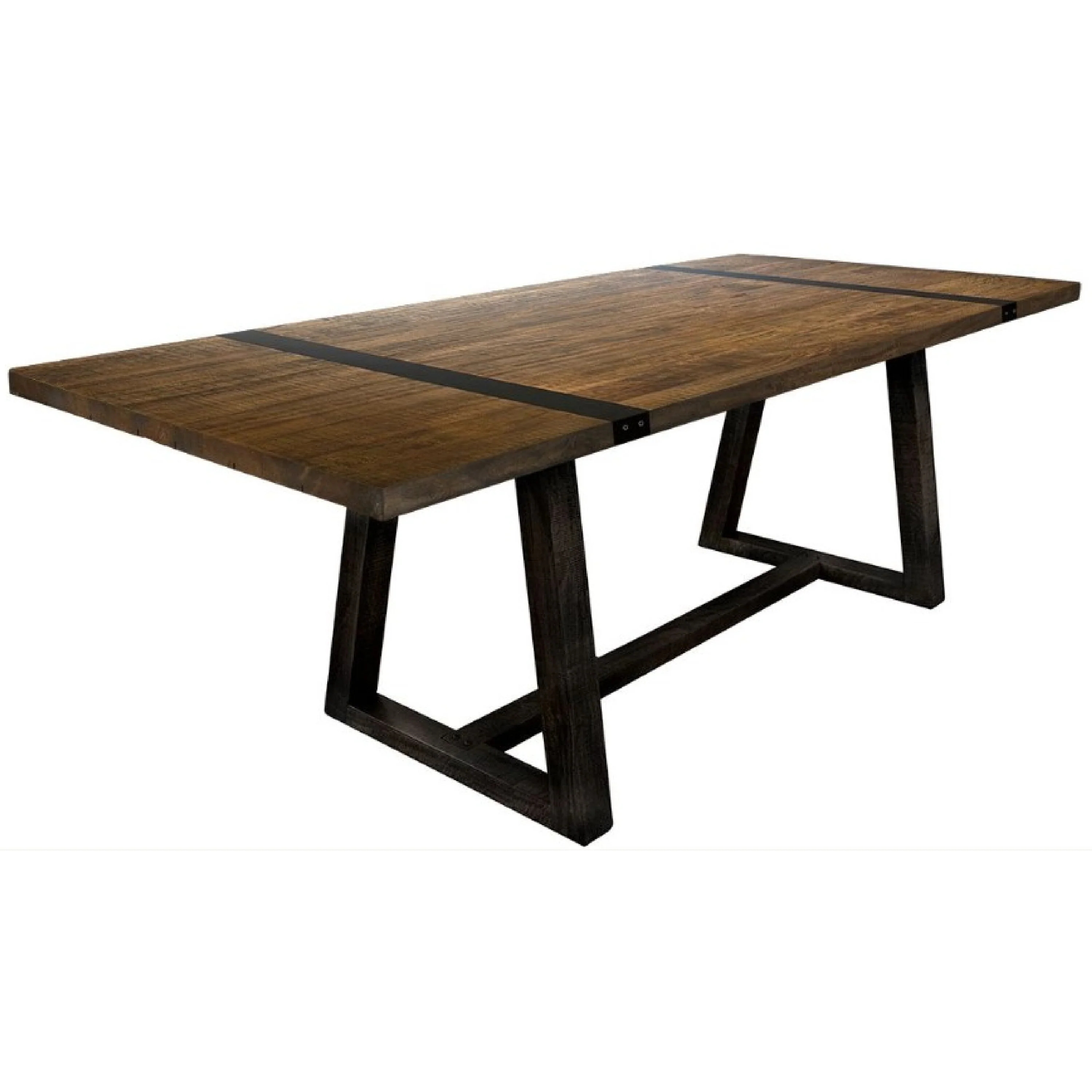 Ross Dining Table, Rich Brown, Black Mango Wood, Rectangular 78 Inch