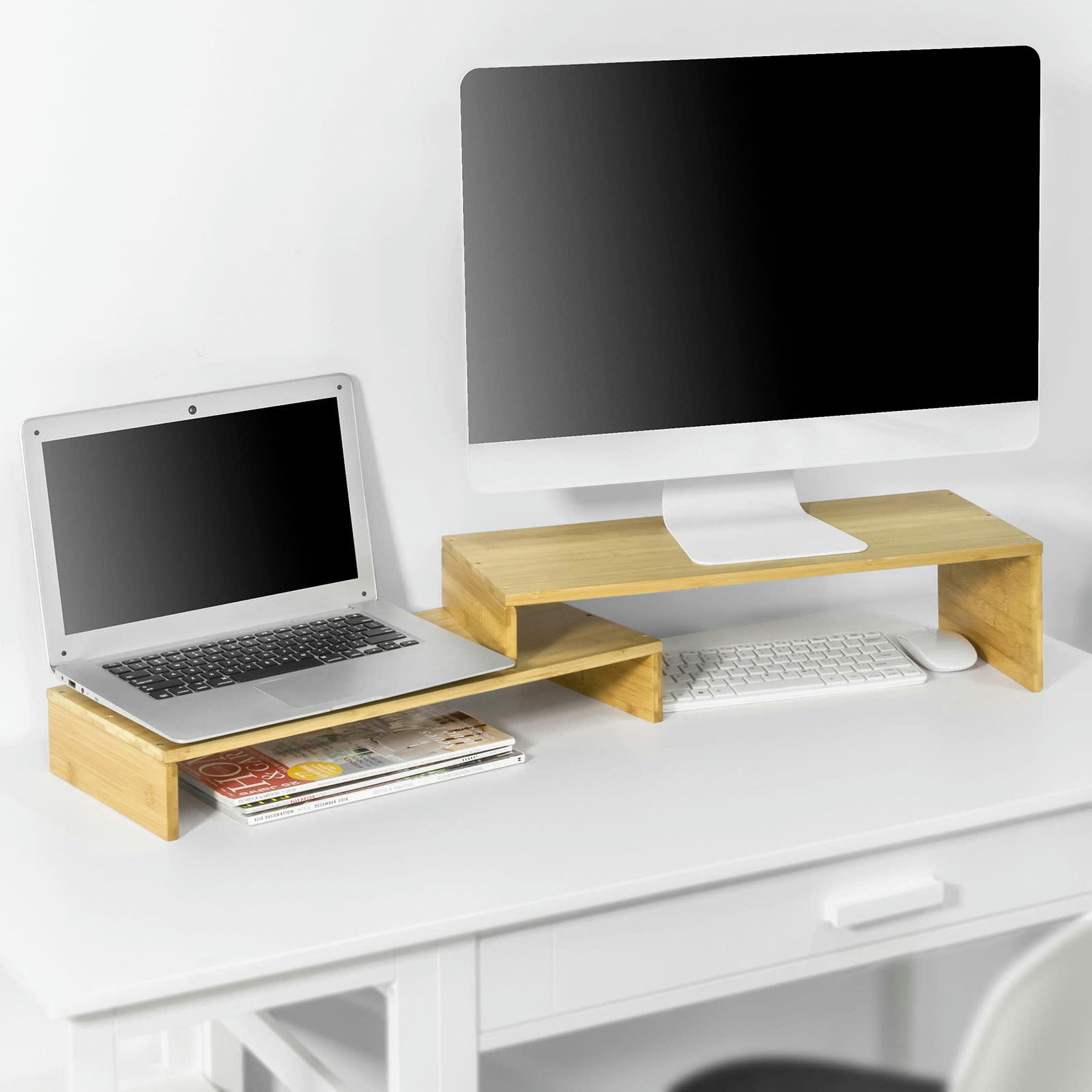 - Support d'écran en bambou