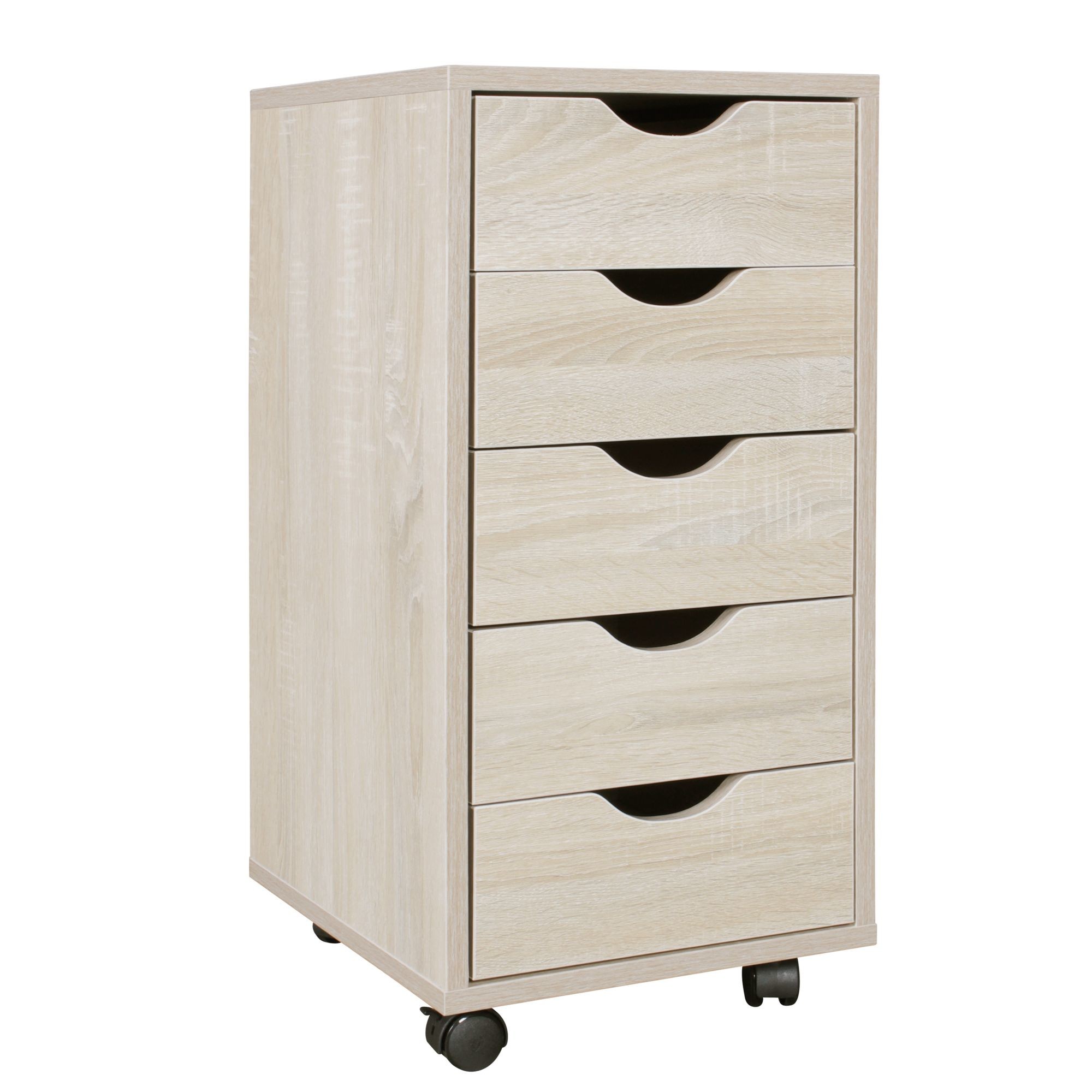 FineBuy Kontener biurowy mdf brązowy