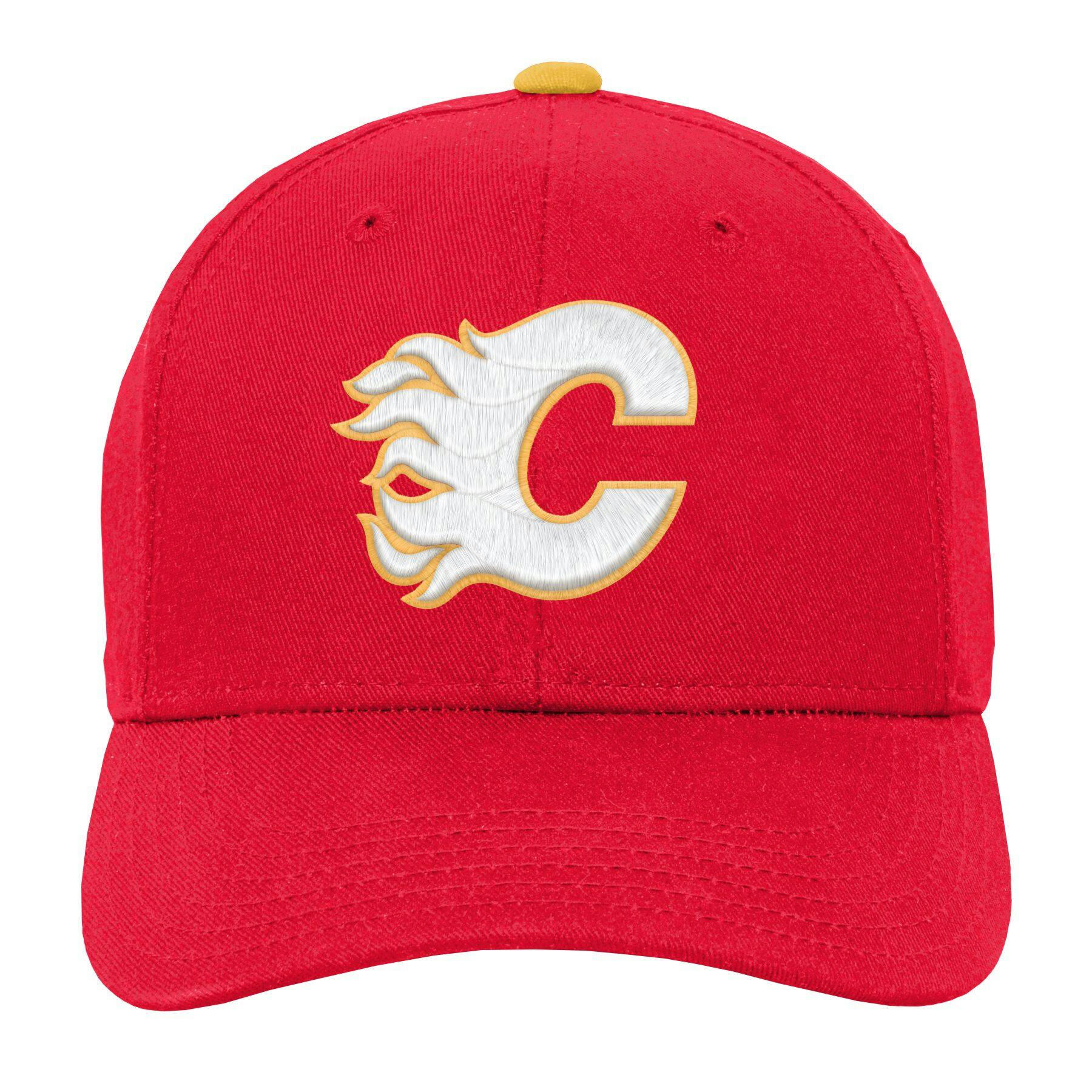 NHL Calgary Flames Precurved Snap Adjustable Cap, Youth