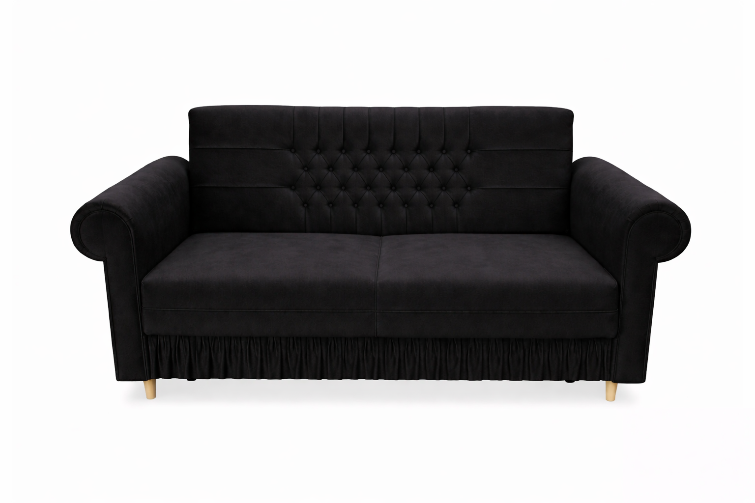 Sofa dwuosobowa CORINA z dekoracyjnym oparciem
