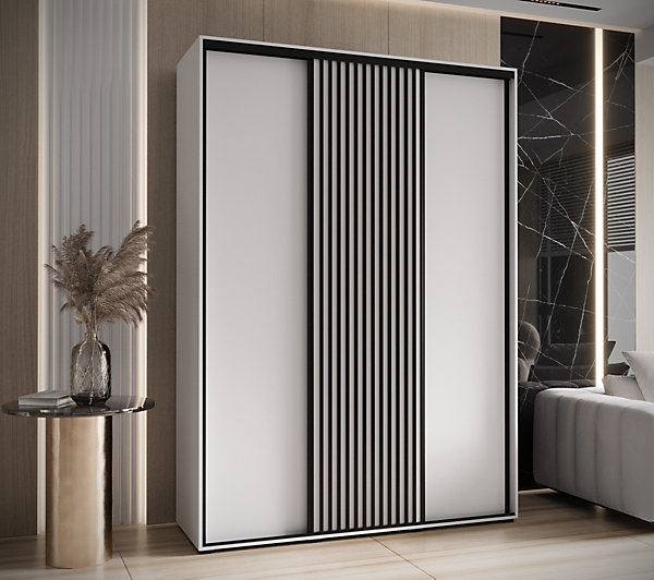 Armoire Lanko 1 a portes coulissantes H. 235,2 x L. 180 x P. 45 3 portes