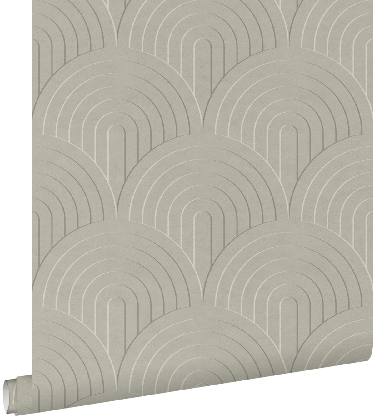 ESTAhome behang 3D-motief vergrijsd groen - 53 cm x 10.05 m - 131111