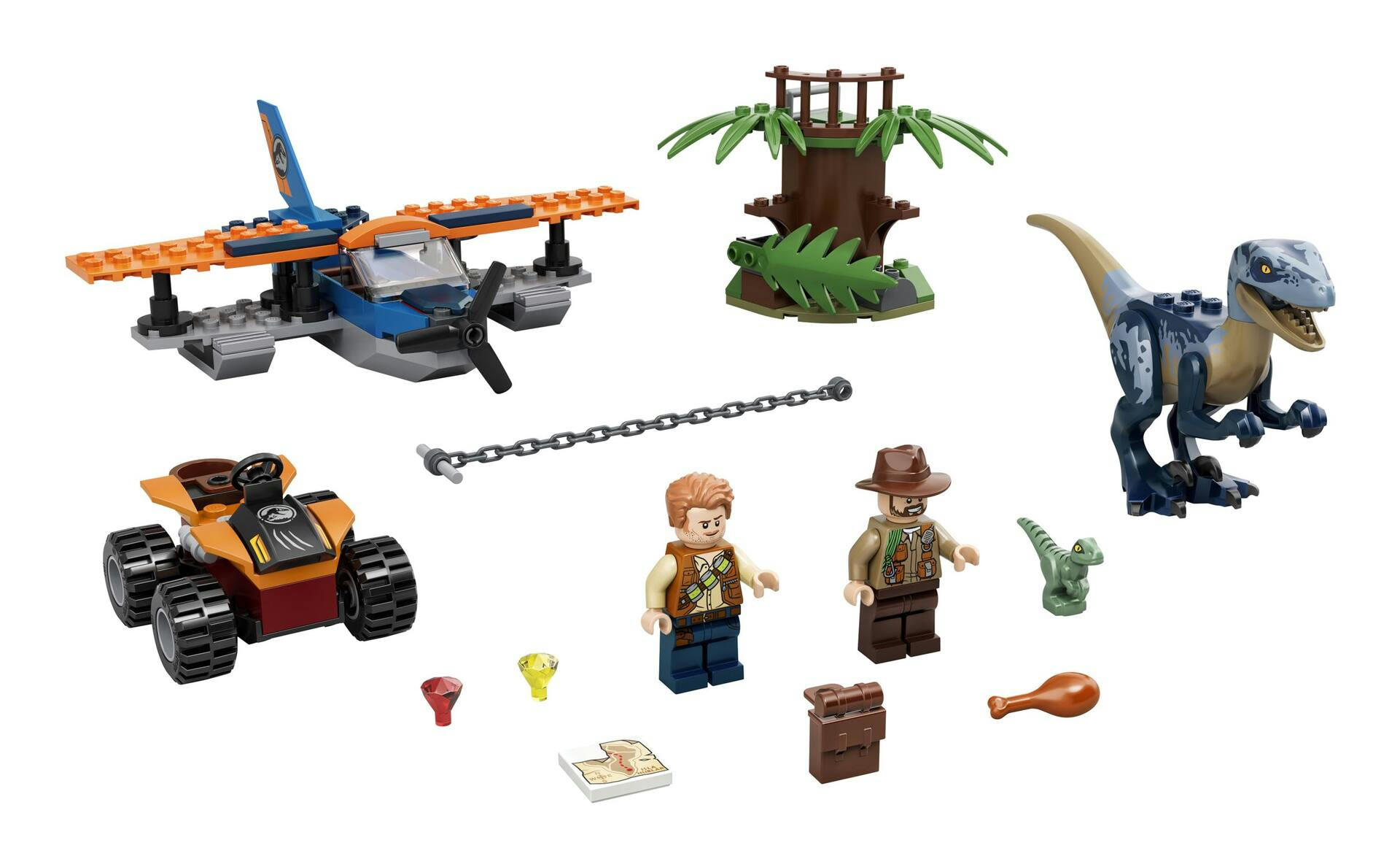 LEGO® Jurassic World Velociraptor: Biplane Rescue Mission 75942 Building Kit, Ages 4+