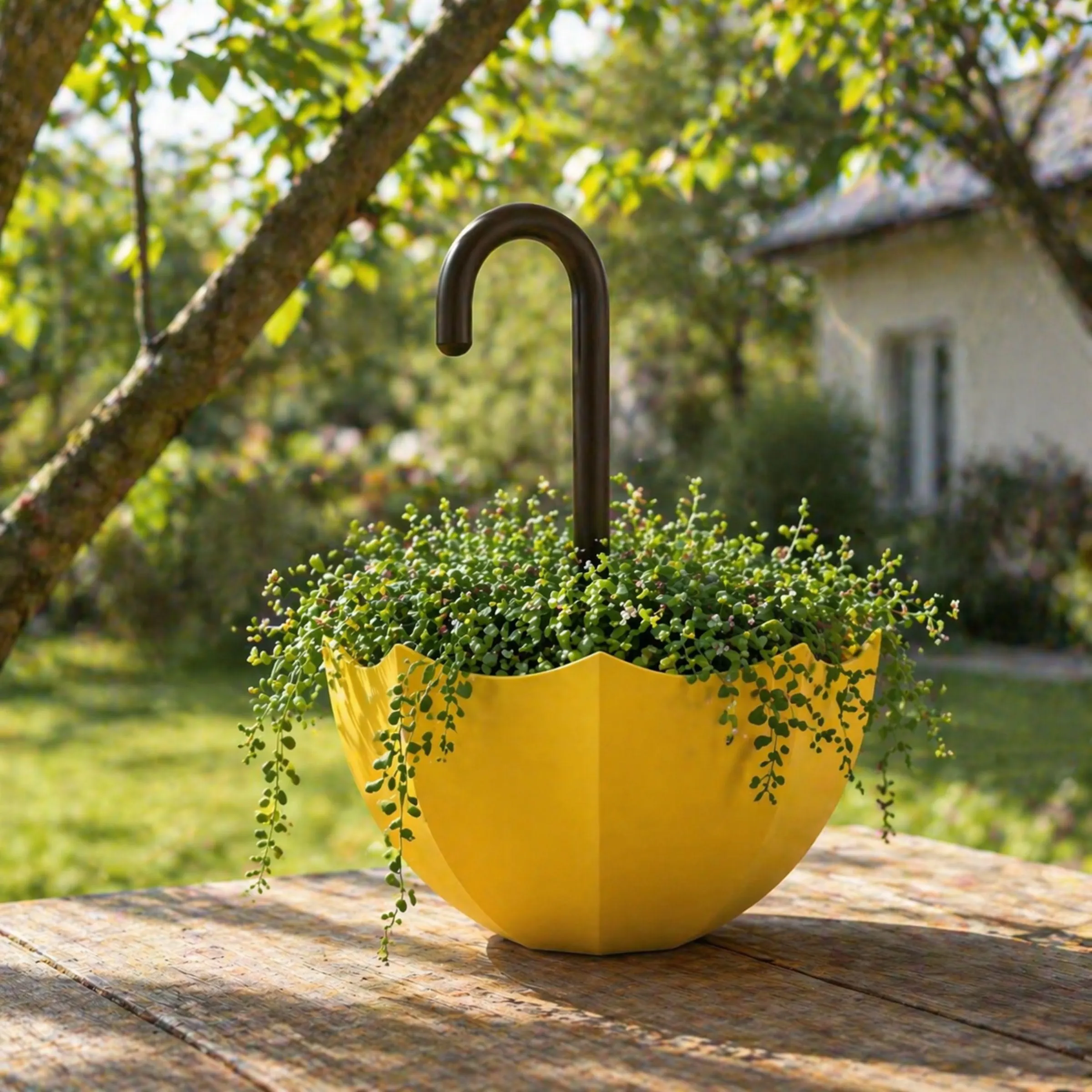 Decorative Hanging Umbrella Planter | Fun Unique Flower Pot | Small Hanging Planter | Outdoor Decor | Plant Lover Gift