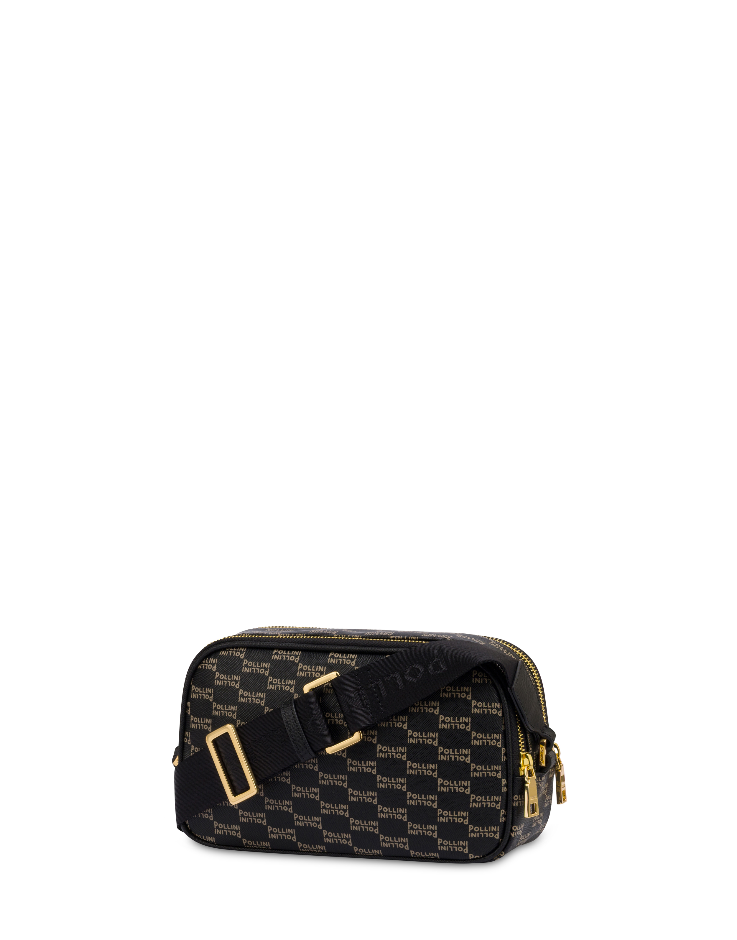 Camera Bag Iconic In Saffiano Pu Stampato Nero/taupe