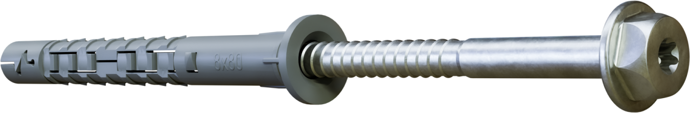 Kołek rozporowy ramowy wkręt A4/316 TXKA4 koszulka: ø8x60mm , wkręt: ø5,5x65mm STALCO PERFECT TXKA408060