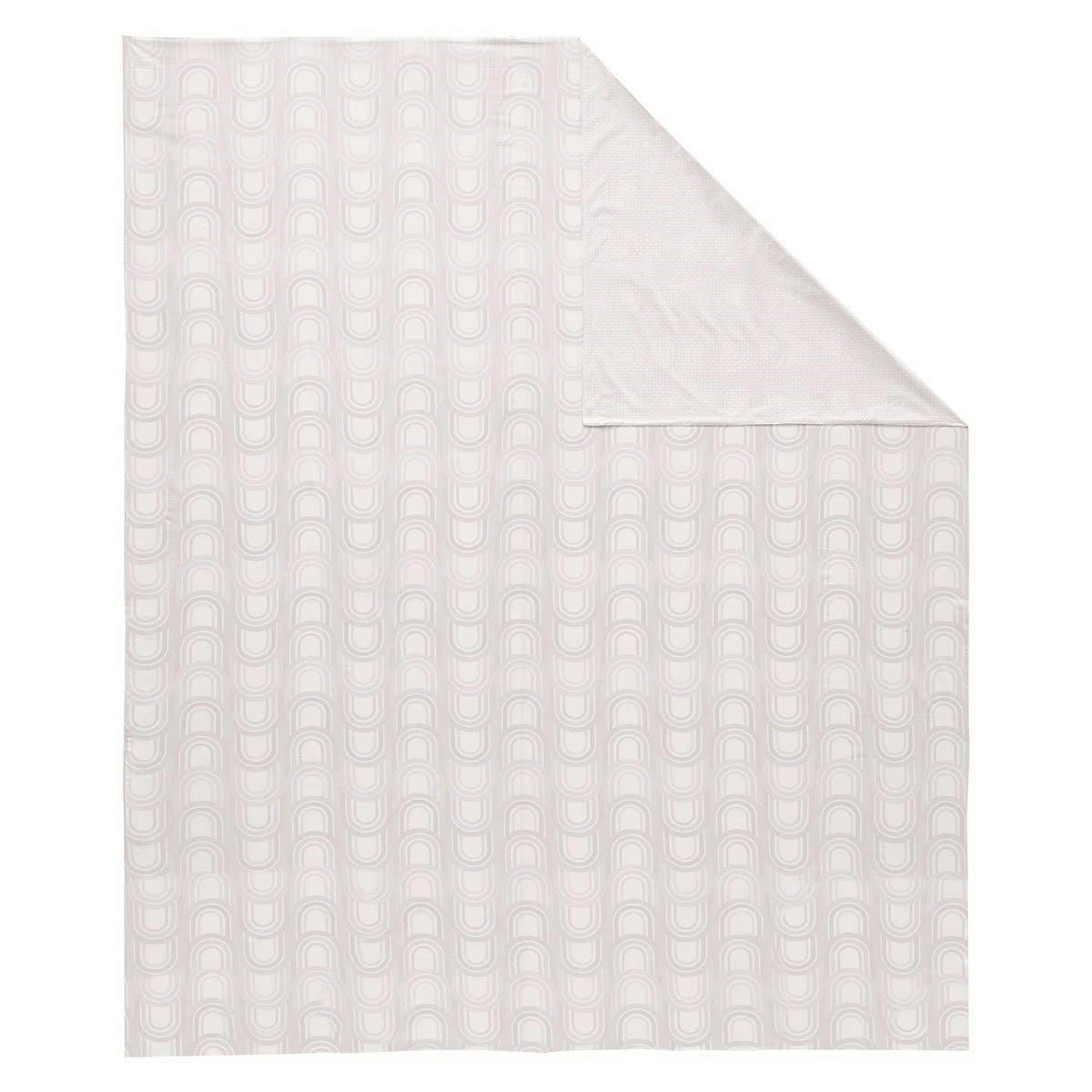 MIAMI - Housse de couette percale gris clair 140x200 cm