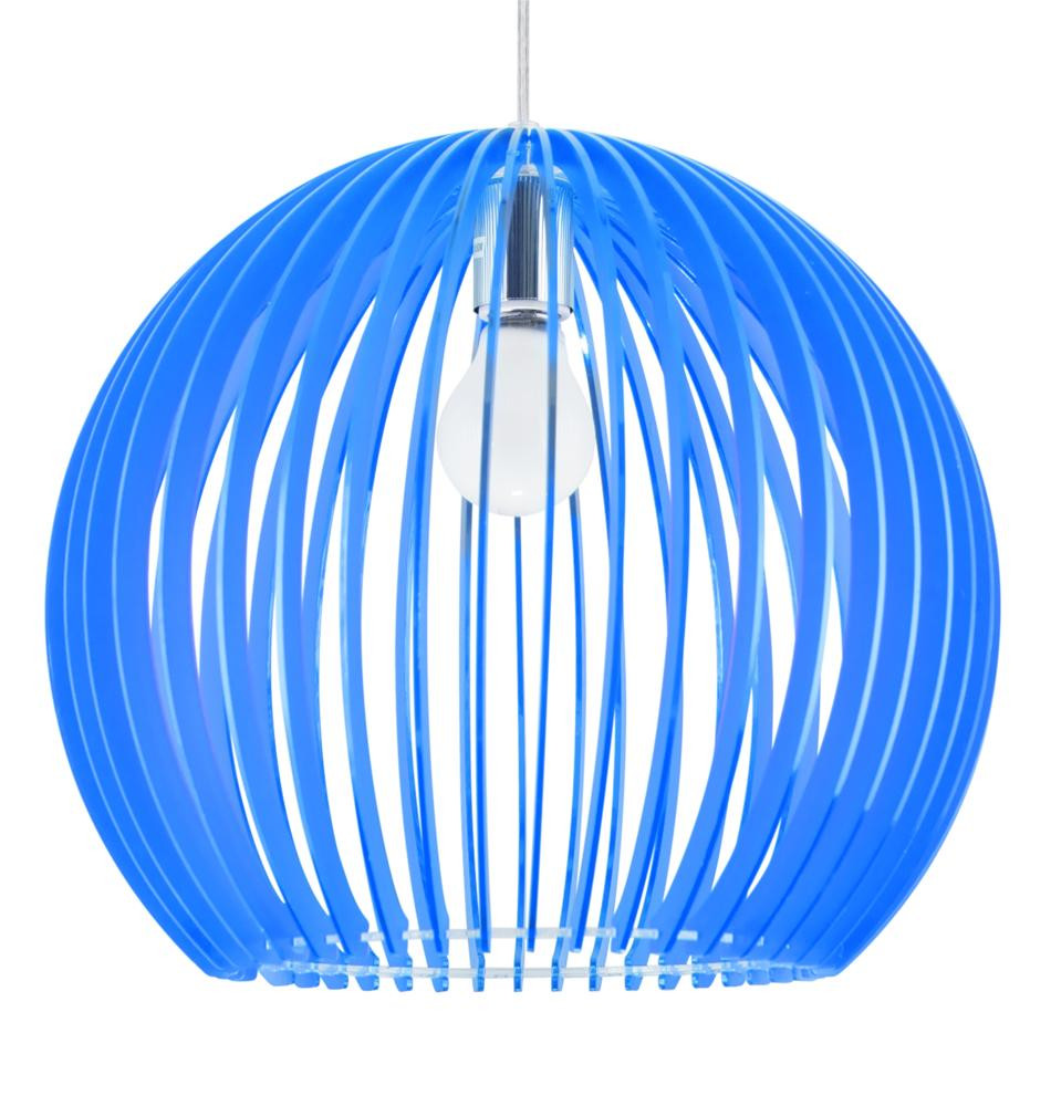 Lampa wisząca chromowana-niebieska HAGA 1xE27x60W Candellux