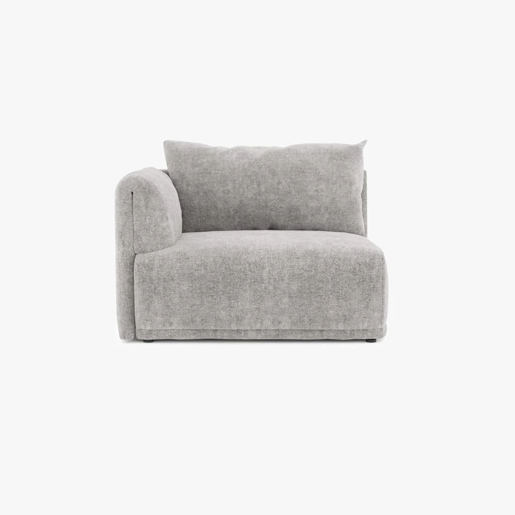 Módulo de sofá braço esquerdo cinza COTILLARD