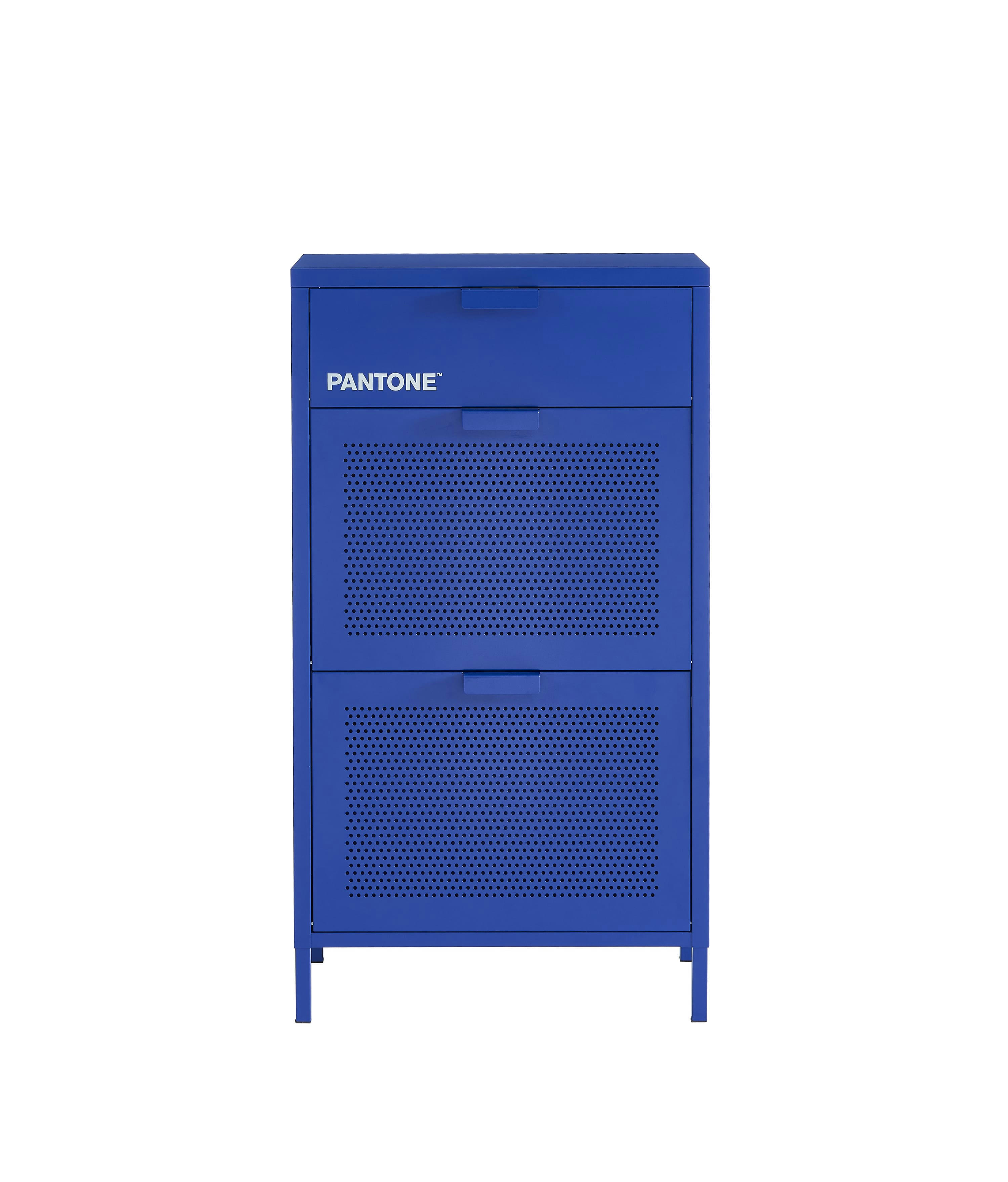 PANTONE - Meuble à chaussures  métal bleu électrique 55cm