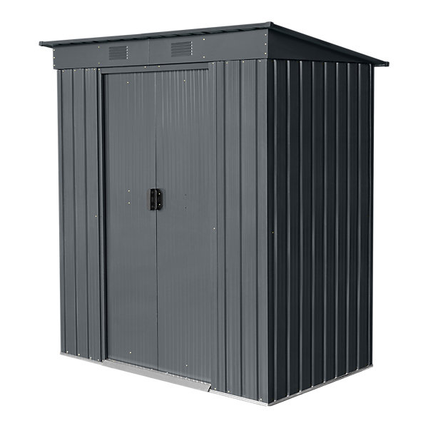 Abri de jardin en métal coloris gris ép.0,25 mm surface extérieure 1,91 m²