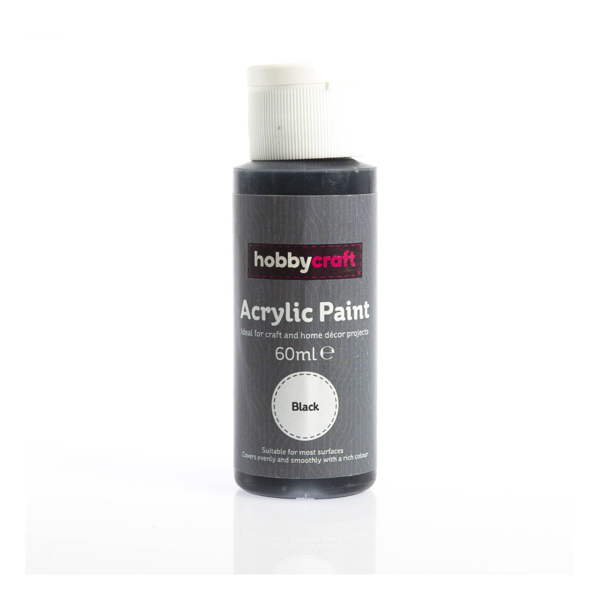 Black Acrylic Craft Paint 60ml