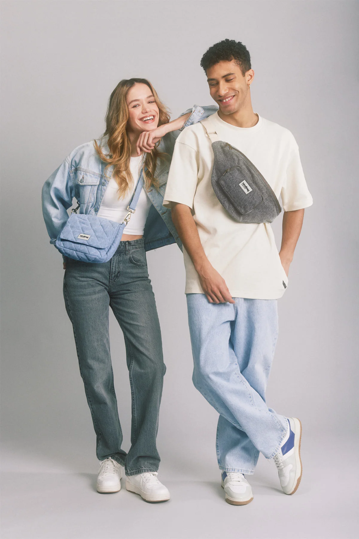 Sac à main matelassé Margault Denim Bleu