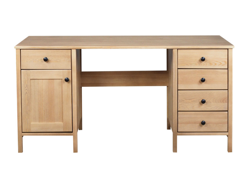 Biurko Prestige III drewniane 150 cm, kolor dębowy