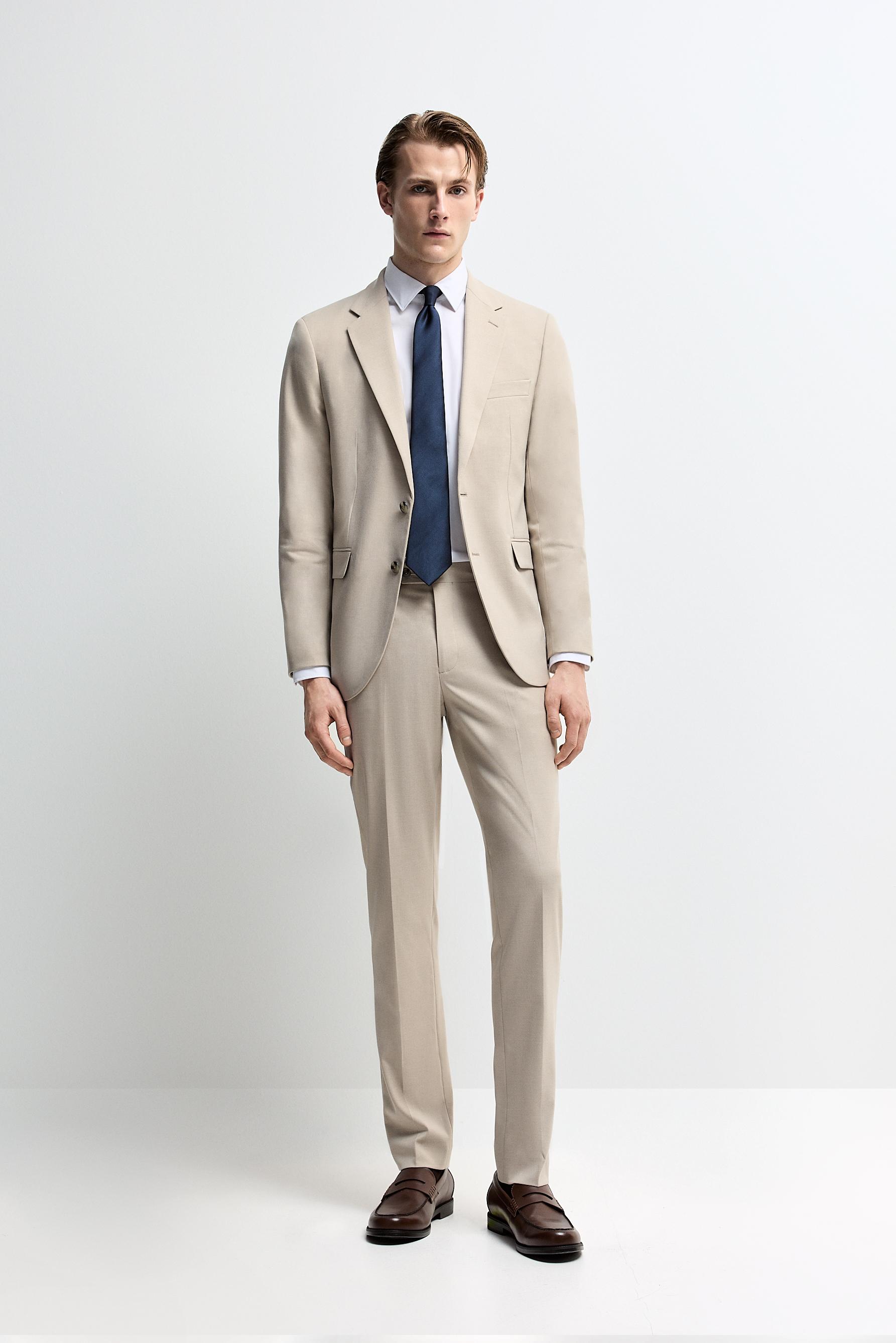 Pantalón traje slim fit