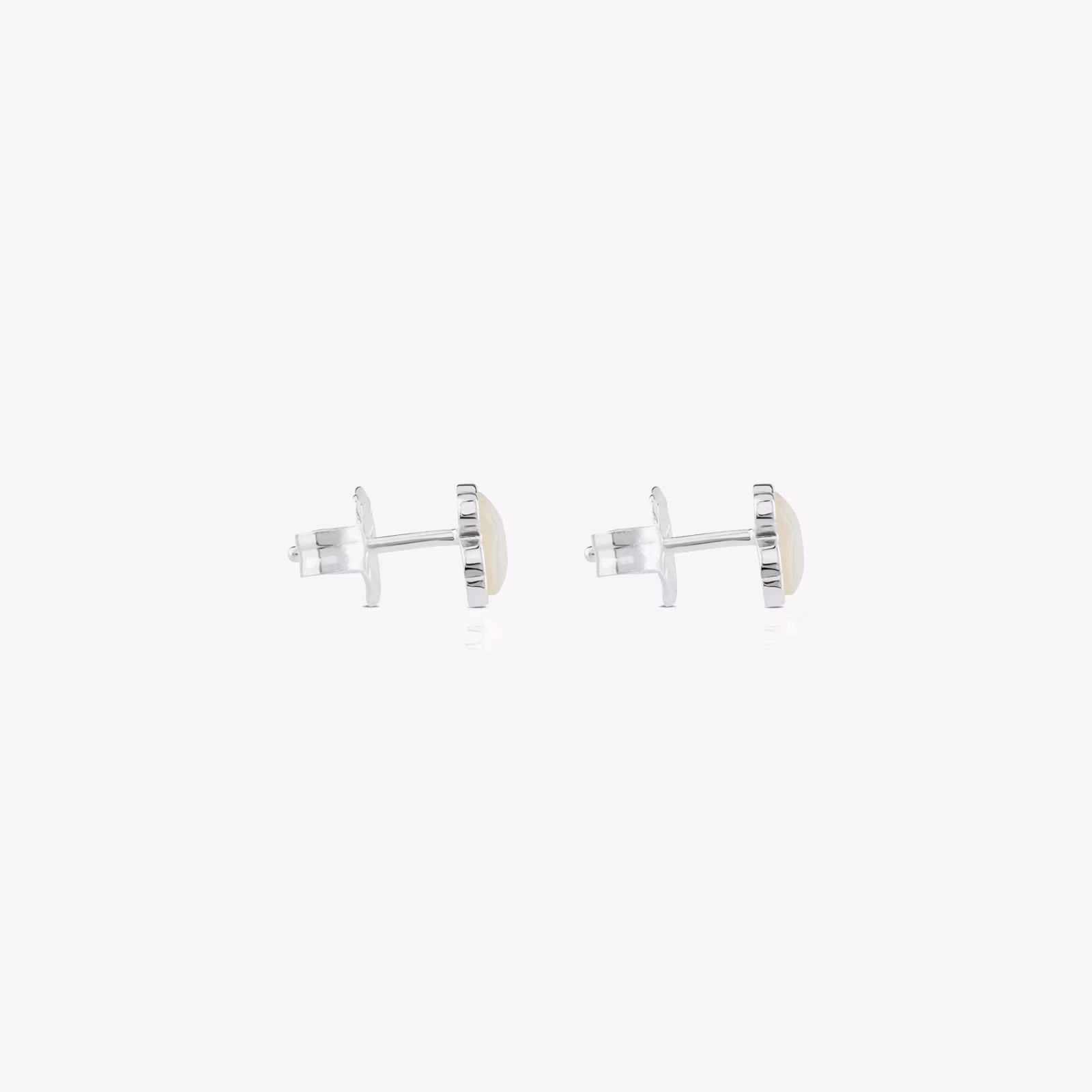 Pendientes de plata y nácar 0,7cm. TOUS Color