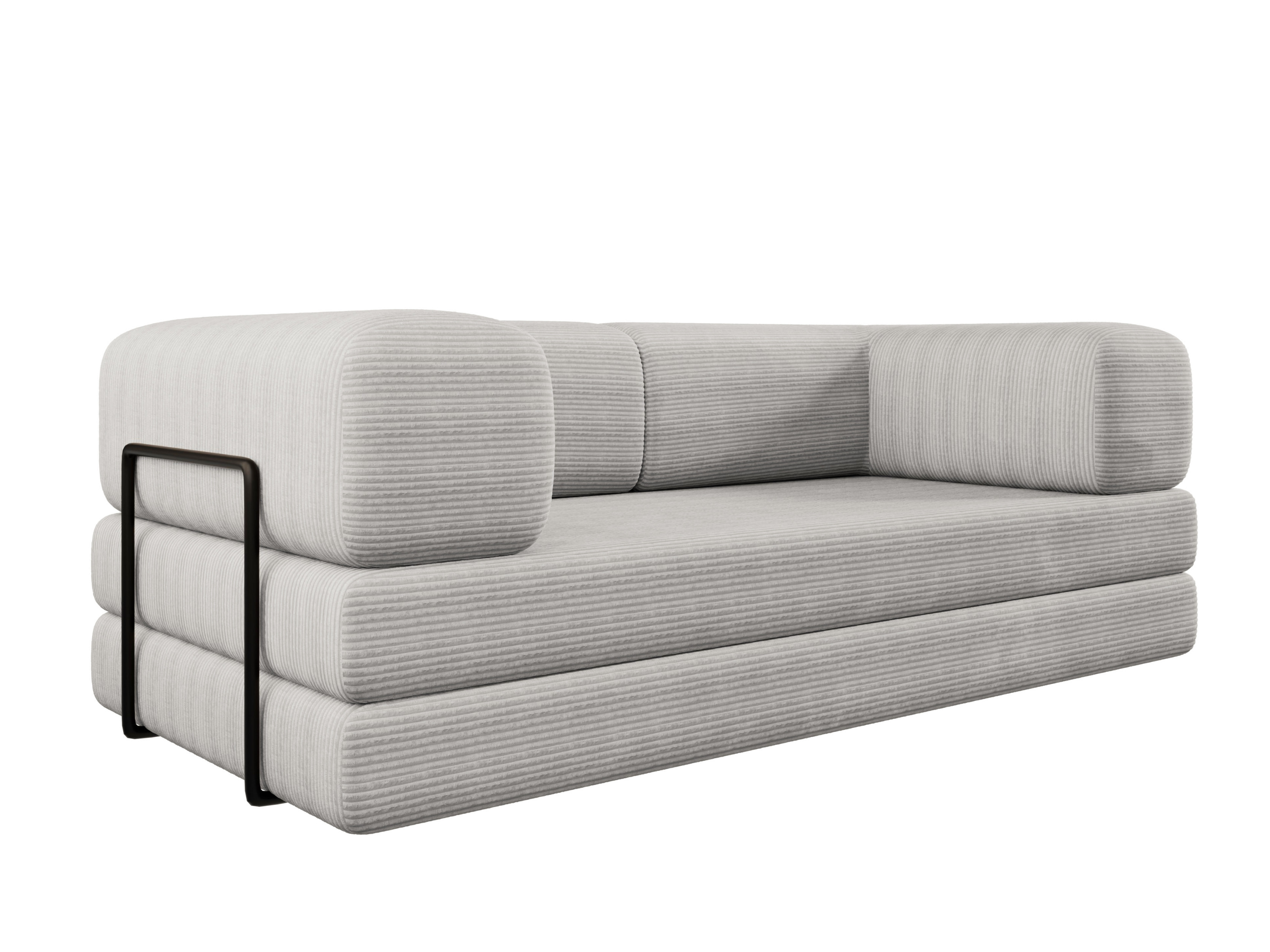 Kompaktowa szara sofa LAMILO do pokoju nastolatka