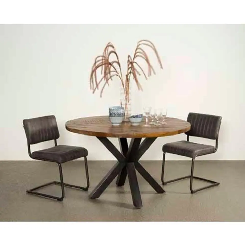 Tower Living - Basto eettafel - ?130 cm - bruin