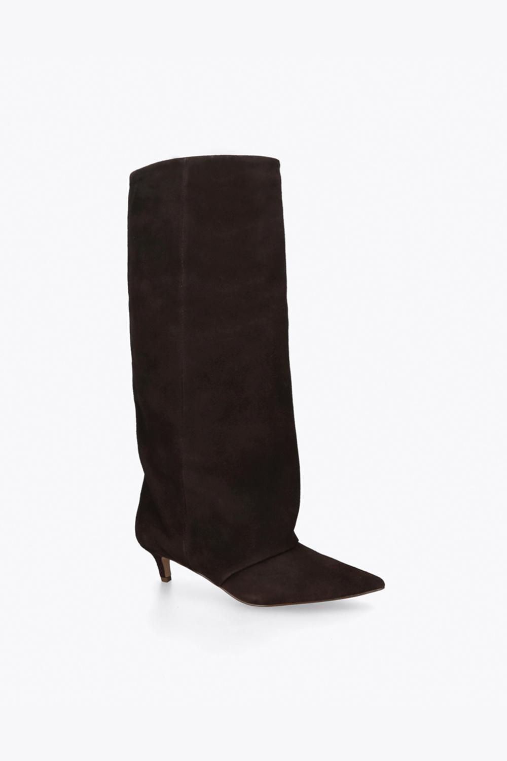 STEVE MADDEN Luca Dark Brown Suede' Suede Boots