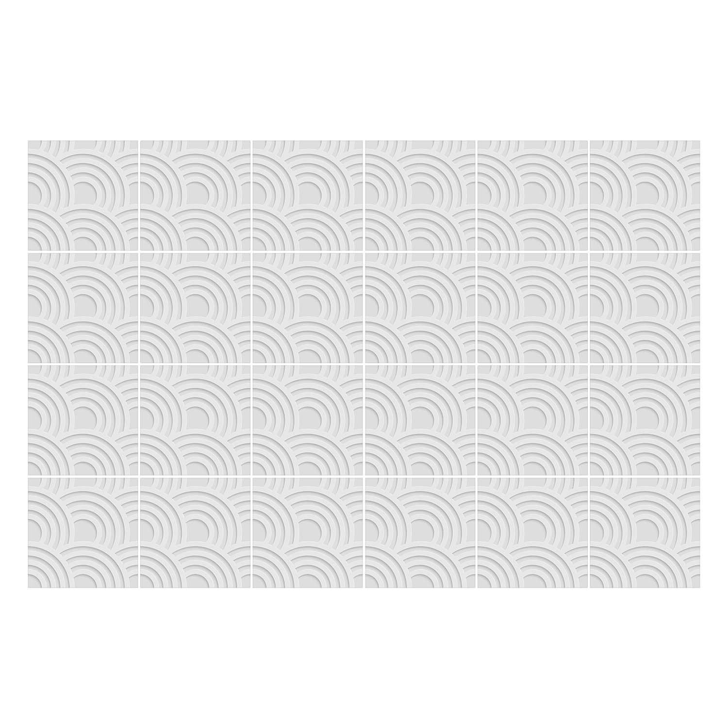 Naklejki na kafelki 10x10 cm Modne łuki 3D 24 szt.