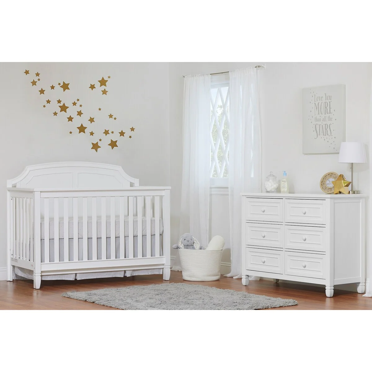 Alice 4-in-1 Convertible Crib White