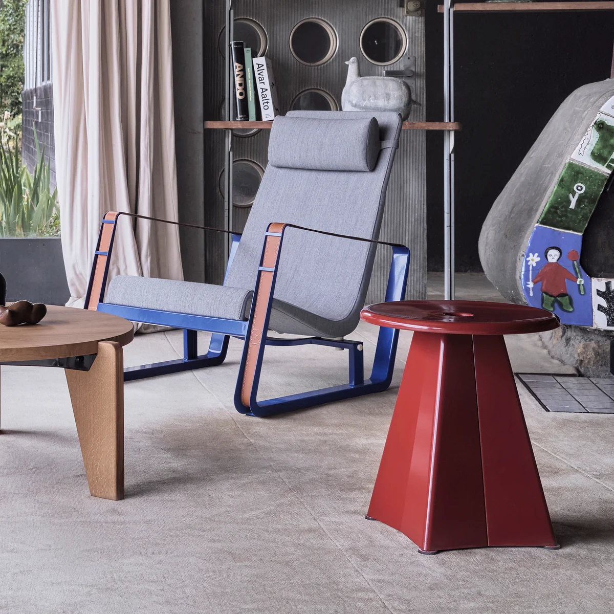 Vitra - Tabouret Métallique Hocker, japanese red