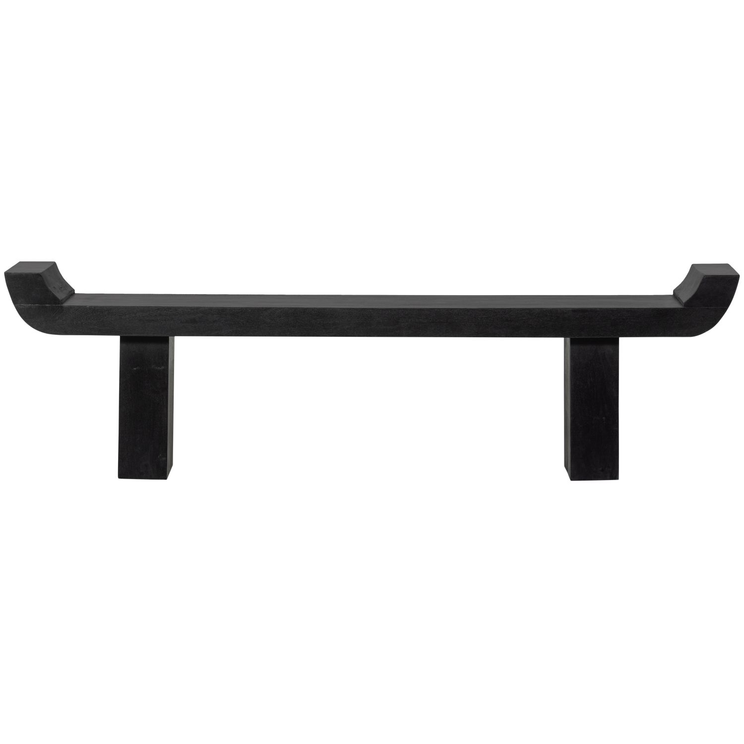 WOOOD bankje Lox - Hout - Zwart - 35x183x53