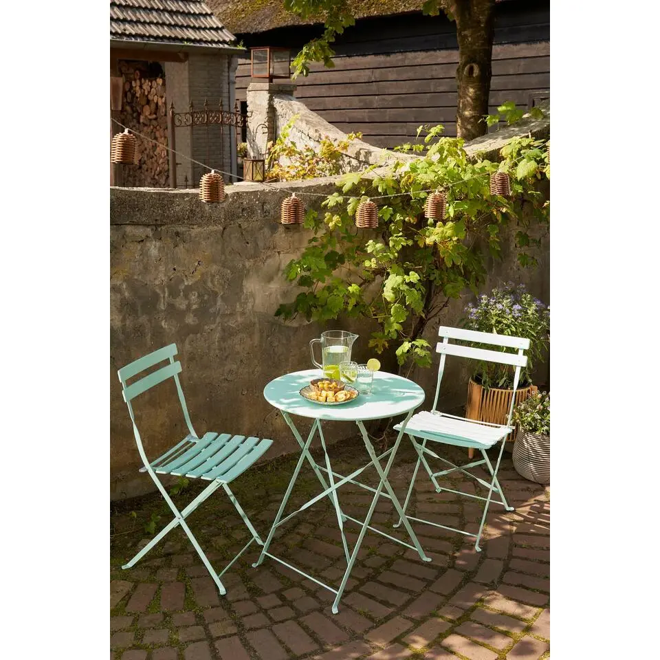 Mica Decorations Laurence Bistro Set - Set of 3 - Metaal - Lichtgroen