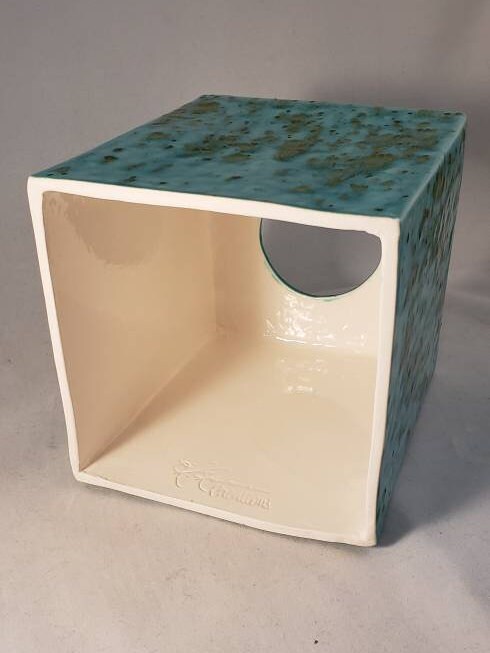 Square Tissue Box Cover Made to order Handmade Ceramics Pottery (many colors available)