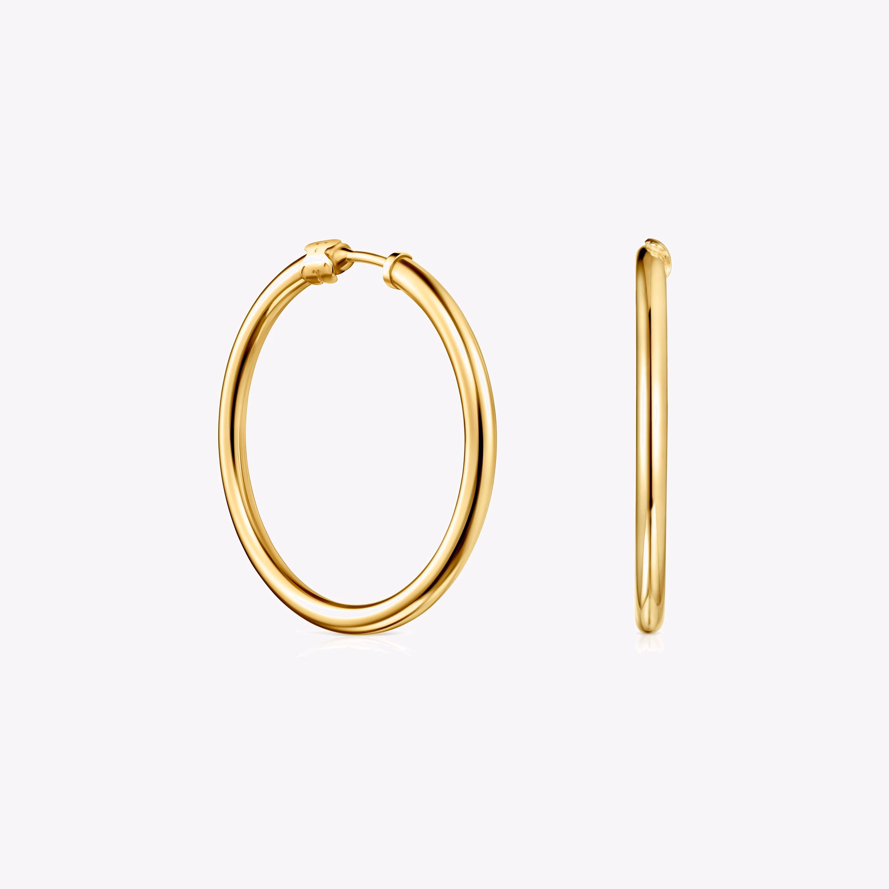 Pendientes aro grandes con baño de oro 18 kt sobre plata TOUS Basics