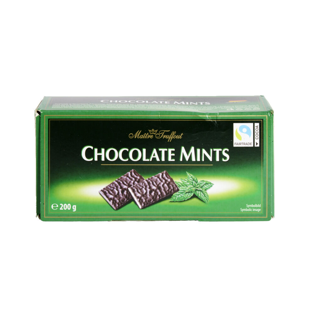 Chocolats noir fourrés à la crème de menthe 200Gr