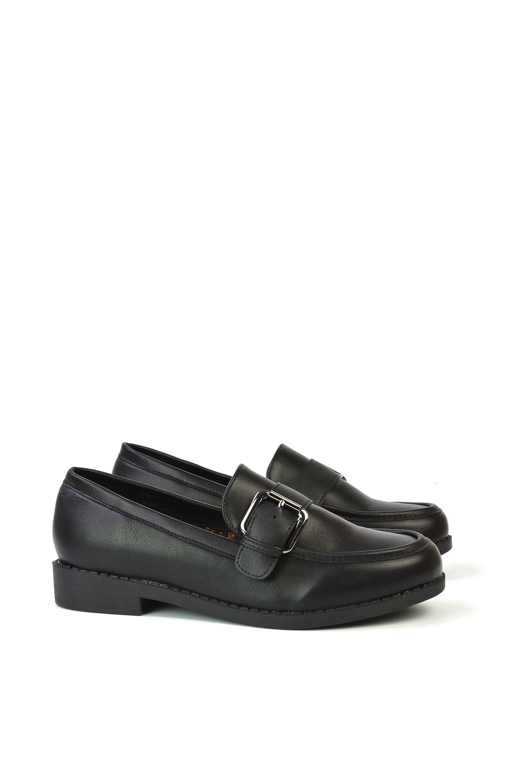 XY London Kali' Buckle Up School Shoes Loafers With Chunky Soles